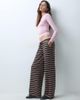 Hollister Hollister cozy wide leg pants in brown stripe - 1