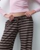 Hollister Hollister cozy wide leg pants in brown stripe - 2