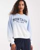 Hollister Hollister crewneck front graphic sweatshirt in blue ombre - 1