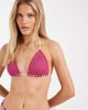 Hollister Hollister crochet triangle bikini top in pink - 1