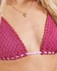 Hollister Hollister crochet triangle bikini top in pink - 2
