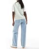 Hollister Hollister curve love high rise baggy jeans in light wash-Blue - 3