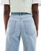 Hollister Hollister curve love high rise baggy jeans in light wash-Blue - 4