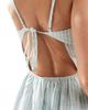 Hollister Hollister dropped waist sleeveless mini dress in green stripes-White - 4