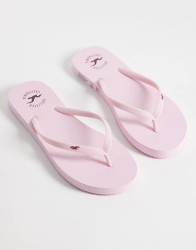 Hollister Hollister flip flops in baby pink