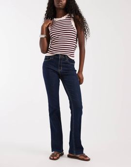 Hollister Hollister front seam detail bootcut jeans in indigo blue