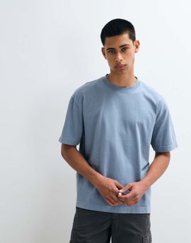 Hollister Hollister heavyweight boxy T-shirt in powder blue