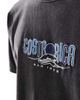 Hollister Hollister heavyweight boxy T-shirt with location motif detail in washed black - 3