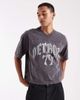 Hollister Hollister heavyweight football style graphic t-shirt in washed black - 1