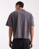 Hollister Hollister heavyweight football style graphic t-shirt in washed black - 3