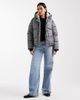 Hollister Hollister high neck puffer jacket in black gingham - 1
