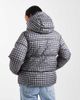 Hollister Hollister high neck puffer jacket in black gingham - 4