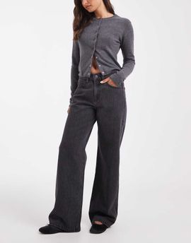 Hollister Hollister high rise baggy jeans in black wash