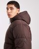 Hollister Hollister hooded puffer jacket in brown - 4