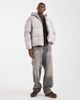 Hollister Hollister hooded puffer jacket in washed gray - 2