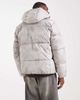 Hollister Hollister hooded puffer jacket in washed gray - 3