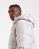 Hollister Hollister hooded puffer jacket in washed gray - 4