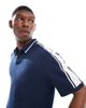 Hollister Hollister knit contrast collar preppy polo top in navy - 1