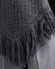 Hollister Hollister knit fringe detail poncho in dark gray - 4