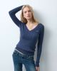 Hollister Hollister knit icon logo V-neck sweater in navy - 1