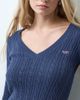 Hollister Hollister knit icon logo V-neck sweater in navy - 3