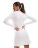 Hollister Hollister knit long sleeve mini dress in cream-White - 2