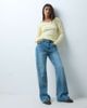 Hollister Hollister knitted slim off-the-shoulder sweater in yellow - 2