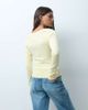 Hollister Hollister knitted slim off-the-shoulder sweater in yellow - 4