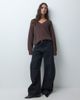 Hollister Hollister knitted v neck sweater in brown - 2