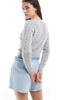 Hollister Hollister long sleeve crew neck cardigan with emroidery detail in gray heather - 4