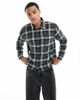 Hollister Hollister long sleeve plaid flannel shirt in black - 1