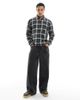Hollister Hollister long sleeve plaid flannel shirt in black - 2