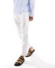 Hollister Hollister loose linen blend pull on pants in white stripe - 1