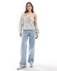 Hollister Hollister low rise baggy jean in light distressed wash-Blue - 1