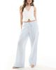 Hollister Hollister low rise baggy pull on pants in blue stripe - 1