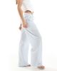 Hollister Hollister low rise baggy pull on pants in blue stripe - 2