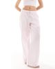 Hollister Hollister low rise baggy pull on pants in pink gingham - 2