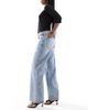 Hollister Hollister low rise curvy super baggy jeans in gray tint wash - 2