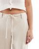 Hollister Hollister low rise linen blend super baggy pants in oatmeal-Neutral - 3