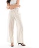 Hollister Hollister low rise linen blend super baggy pants in oatmeal-Neutral - 4