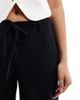 Hollister Hollister low rise linen mix super baggy pants in black - 3
