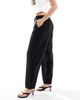 Hollister Hollister low rise linen mix super baggy pants in black - 4