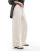 Hollister Hollister low rise linen wide leg pants in oatmeal-Neutral - 2