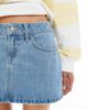 Hollister Hollister low rise mini frayed denim skirt in mid blue wash - 4