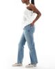 Hollister Hollister low rise relaxed straight leg jeans in medium wash-Blue - 3