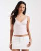 Hollister Hollister low rise twill mini skirt in white - 1