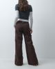 Hollister Hollister low rise wide leg utility detail pants in brown - 3