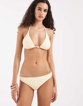 Hollister Hollister low waist bikini bottom in yellow jacquard - part of a set