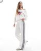 Hollister Hollister mid rise wide leg sweatpants in white - 1