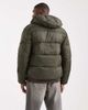Hollister Hollister midweight hooded puffer jacket in green-Gray - 3